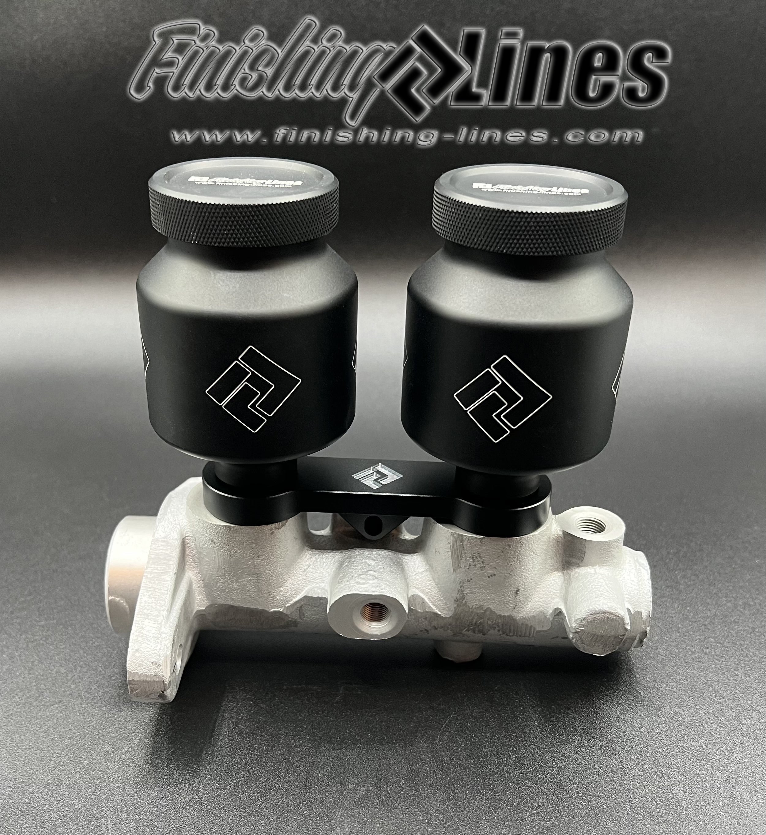  Finishing Lines Billet Reservoir for EK Civic/'98+DC Integra/S2000 Stock Master Cylinder - Black Edition 