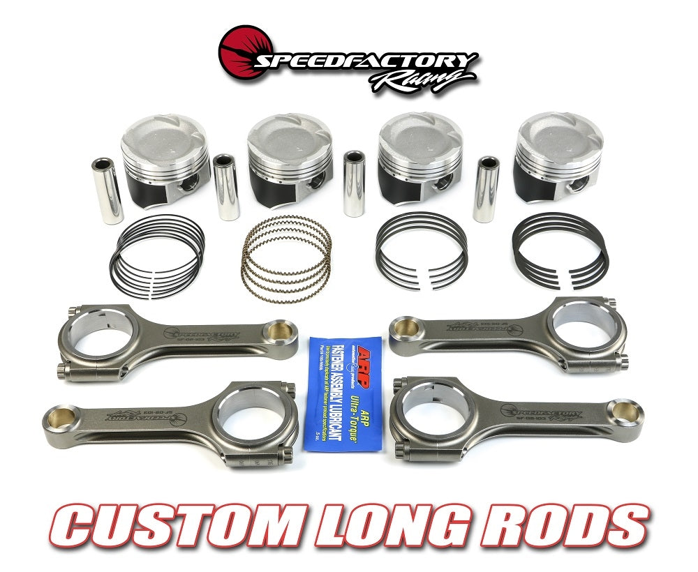  SpeedFactory Racing No-Notch H-Beam Long Rod and Vitara Piston Combo D16 