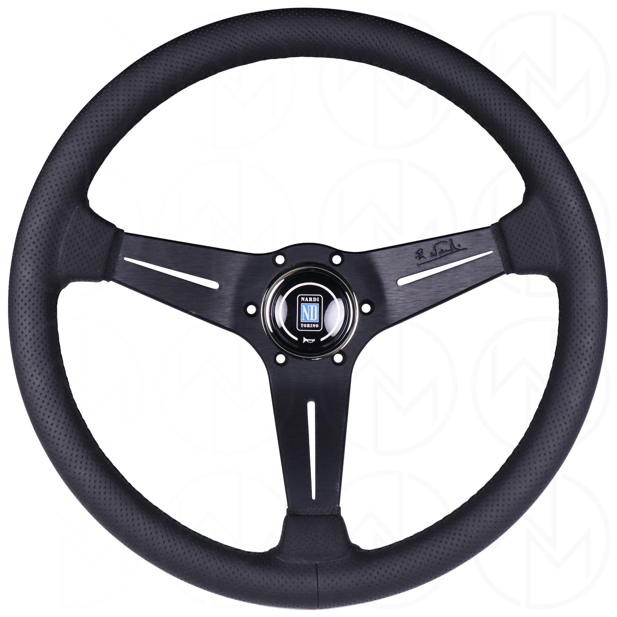  Nardi Sport Rally Deep Corn Steering Wheel - 350mm Perforated Leather w/Black Stitch 