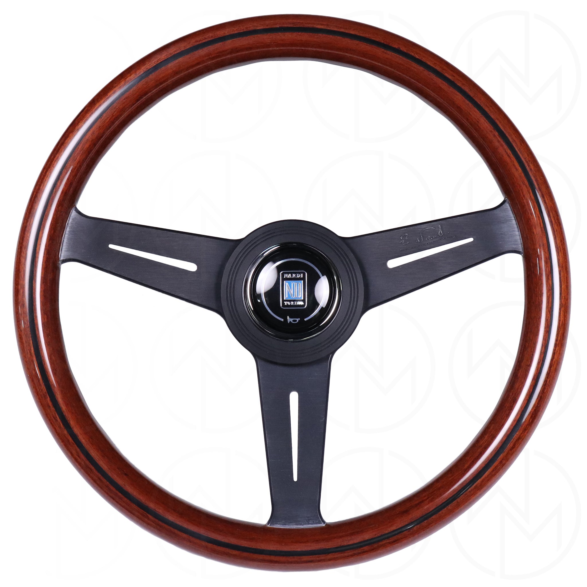  Nardi Classic Wood Steering Wheel - 340mm Black Spokes 