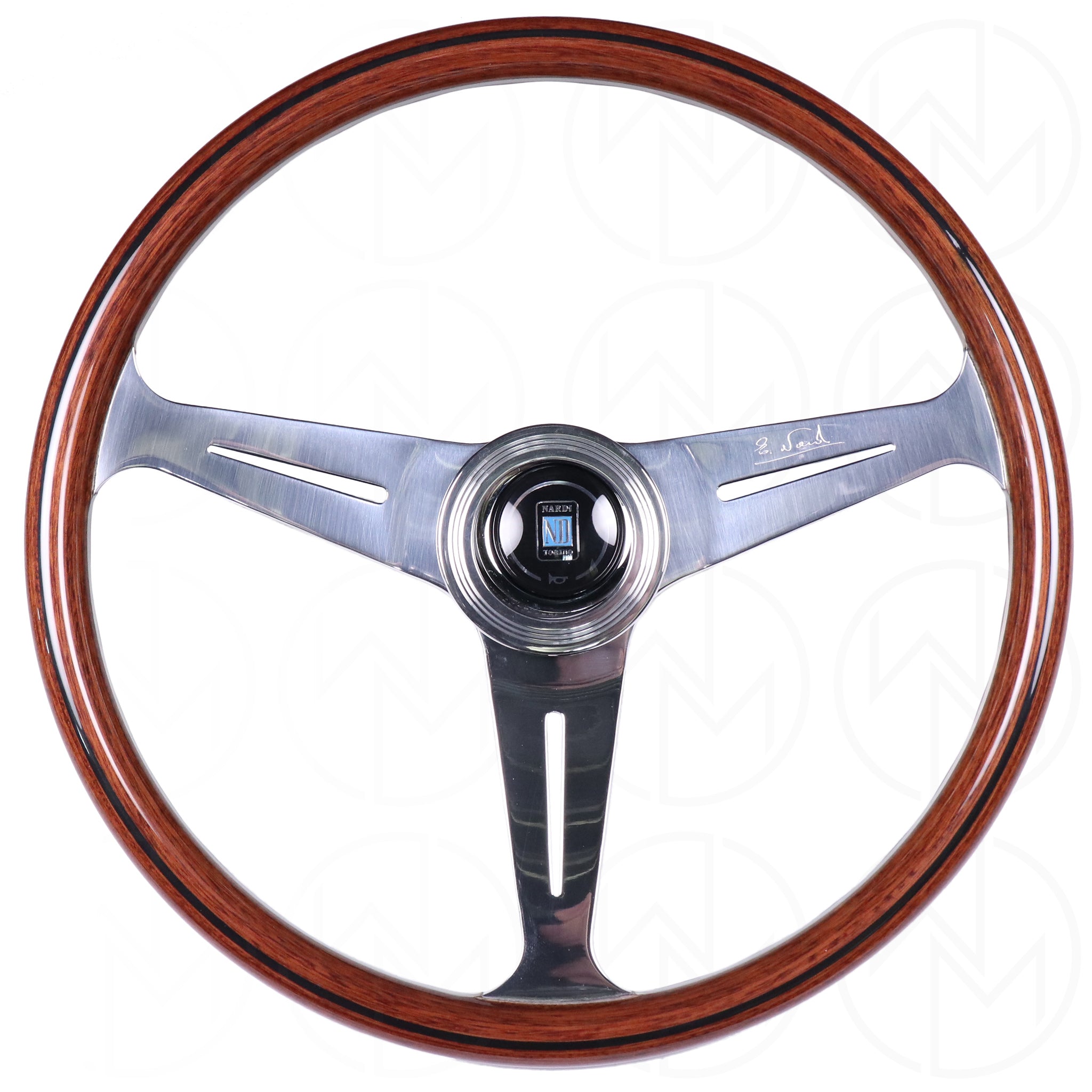  Nardi Classic Wood Steering Wheel - 360mm Polished Spokes 