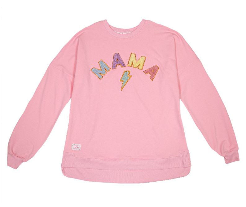 MAMA SPARKLE LETTER PULLOVER