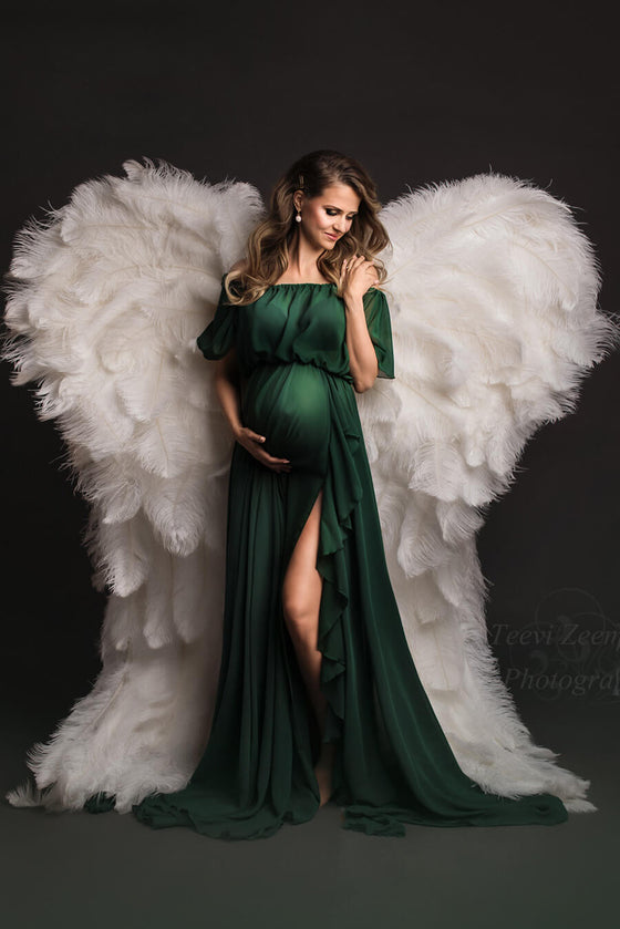 Altheda Maternity Dress - Dark Green - Mii-Estilo.com