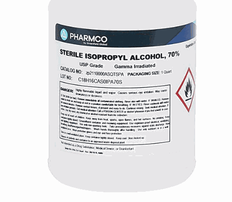 sterile isopropyl alcohol