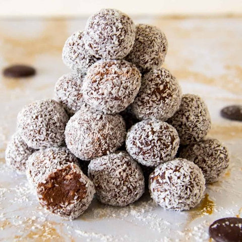 Dark Chocolate RUm and Coconut Truffles for Valentines Day Britian Loves Baking 