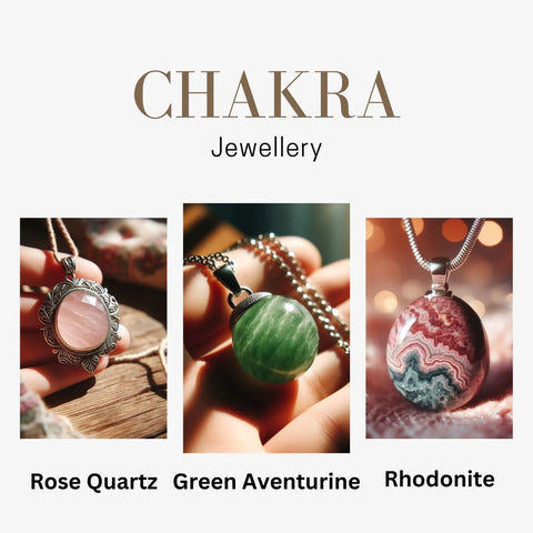 Rose Quartz, Green Aventurine, and Rhodonite