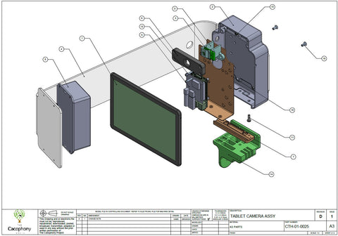 Te Kahu Ora camera assembly drawing