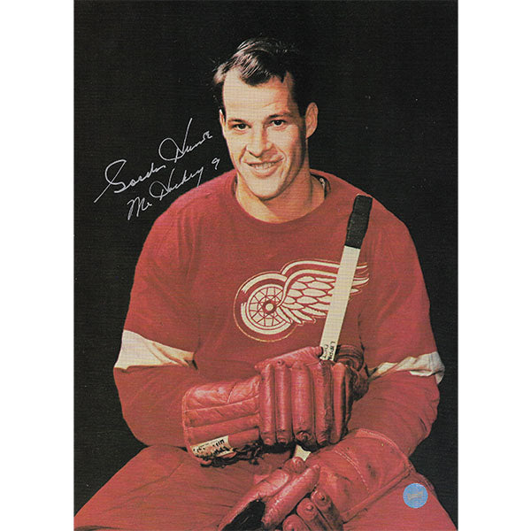 Gordie Howe Autographed 8X10.5 Photo (Red Wings Posed)