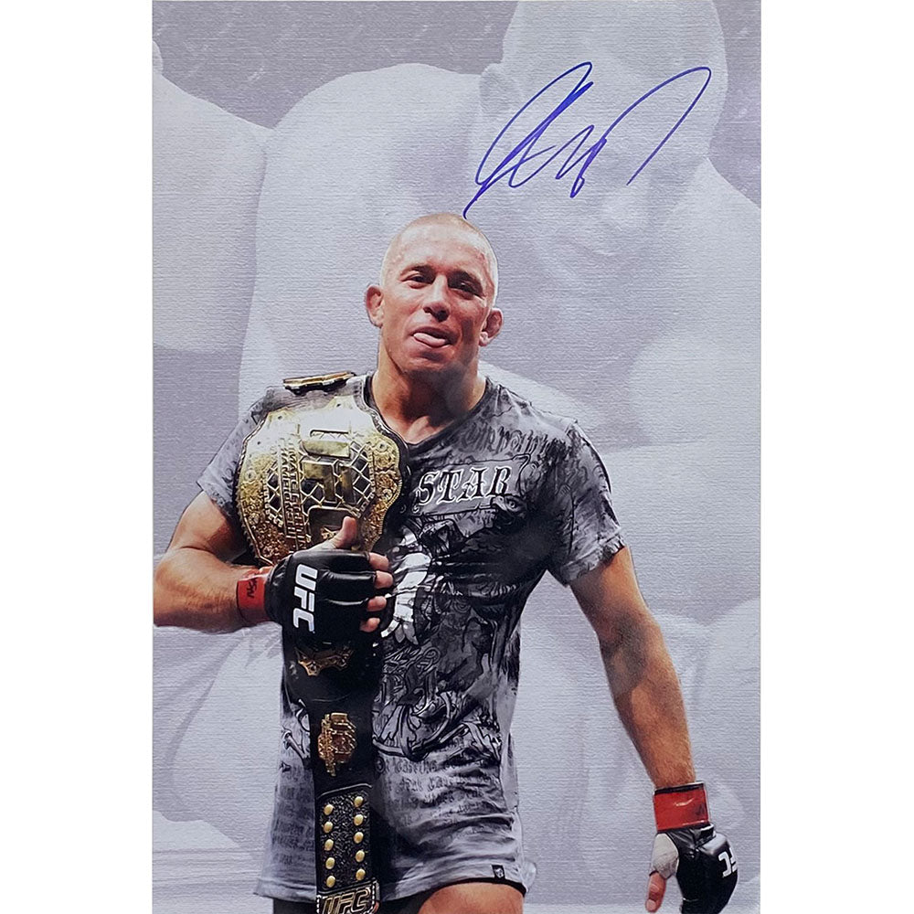 Georges St-Pierre Autographed 12X18 Photo