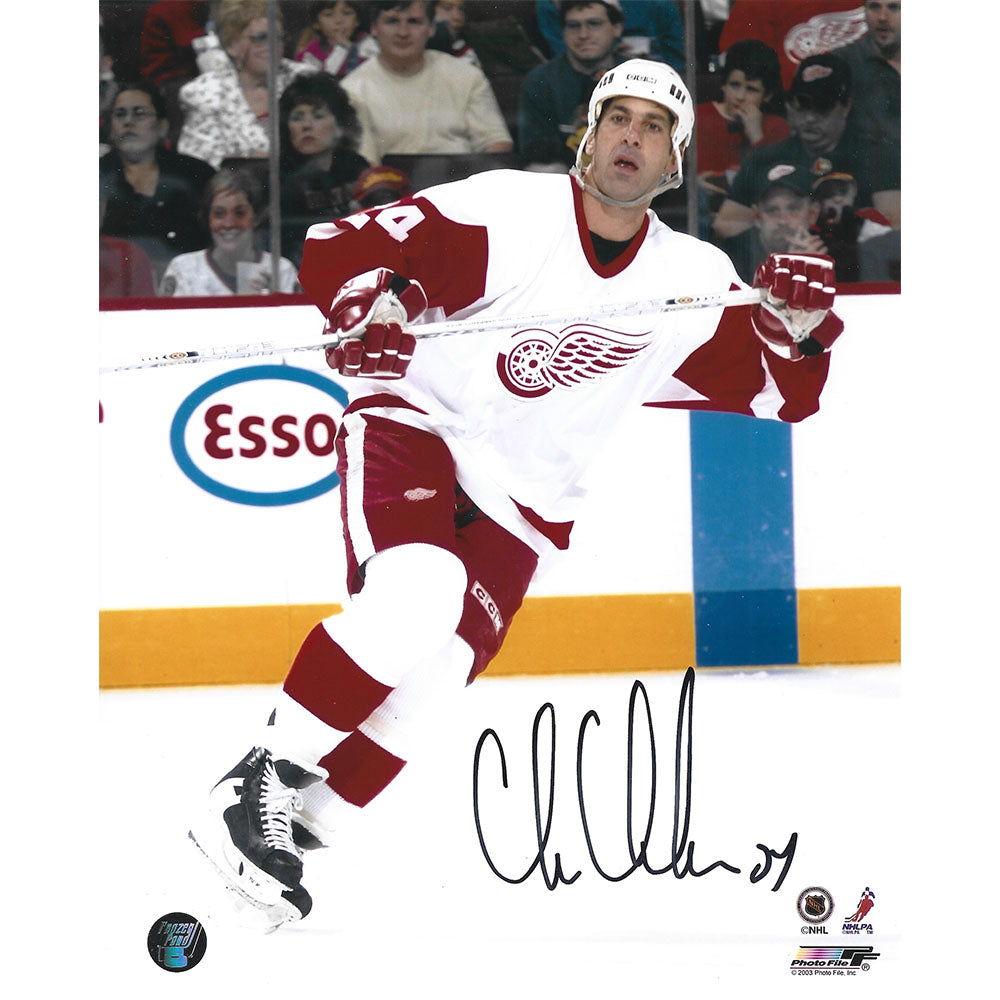 Chris Chelios Autographed Detroit Red Wings 8X10 Photo