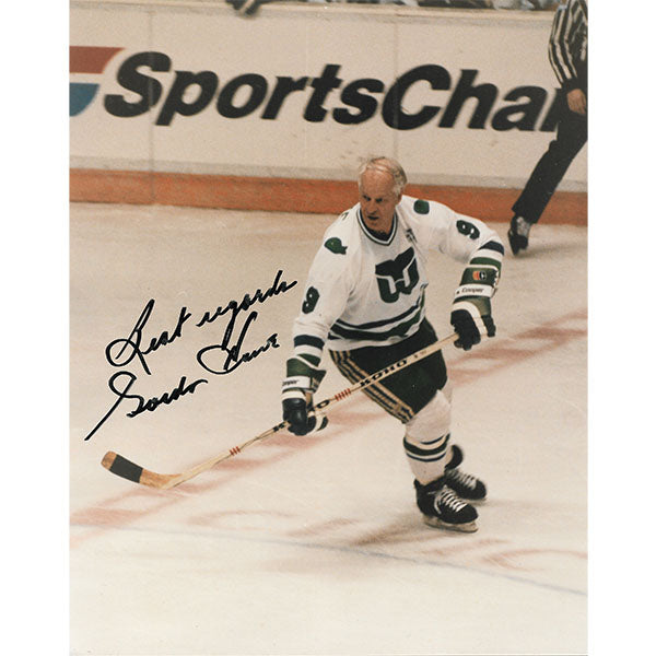 Gordie Howe Autographed 8X10 Photo (Whalers - SportsChannel)