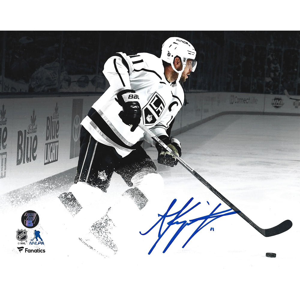 Anze Kopitar Autographed Los Angeles Kings 8X10 Photo (B+W Background)