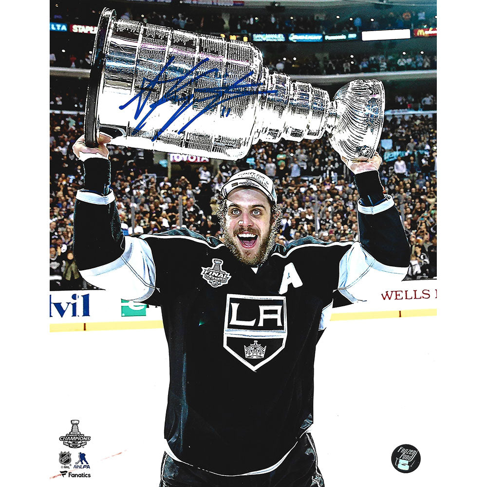 Anze Kopitar Autographed Los Angeles Kings 8X10 Photo (w/Cup)