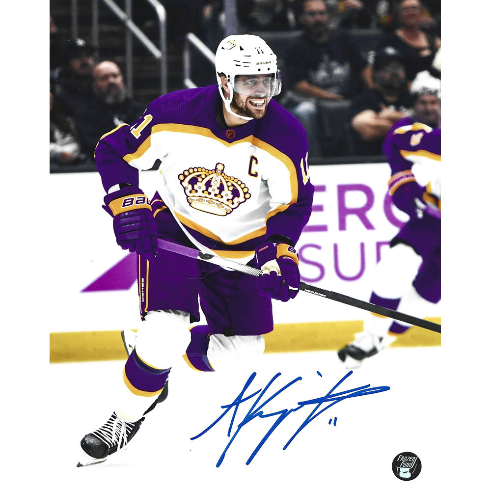 Anze Kopitar Autographed Los Angeles Kings 8X10 Photo (Reverse Retro)