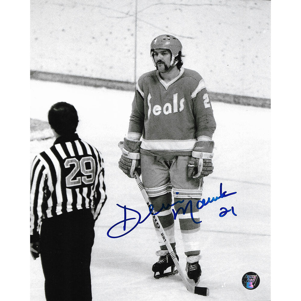 Dennis Maruk Autographed California Golden Seals 8X10 Photo