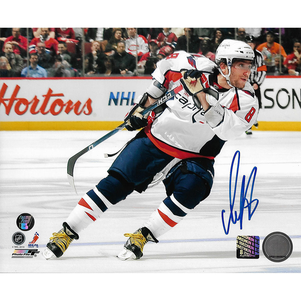 Alex Ovechkin Autographed Washington Capitals 8X10 Photo (White Jersey)