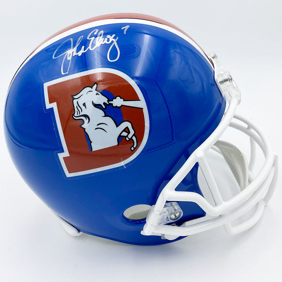 john elway autographed helmet