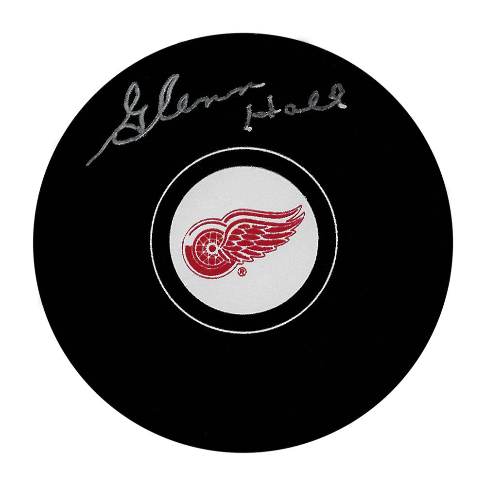 Glenn Hall Autographed Detroit Red Wings Puck