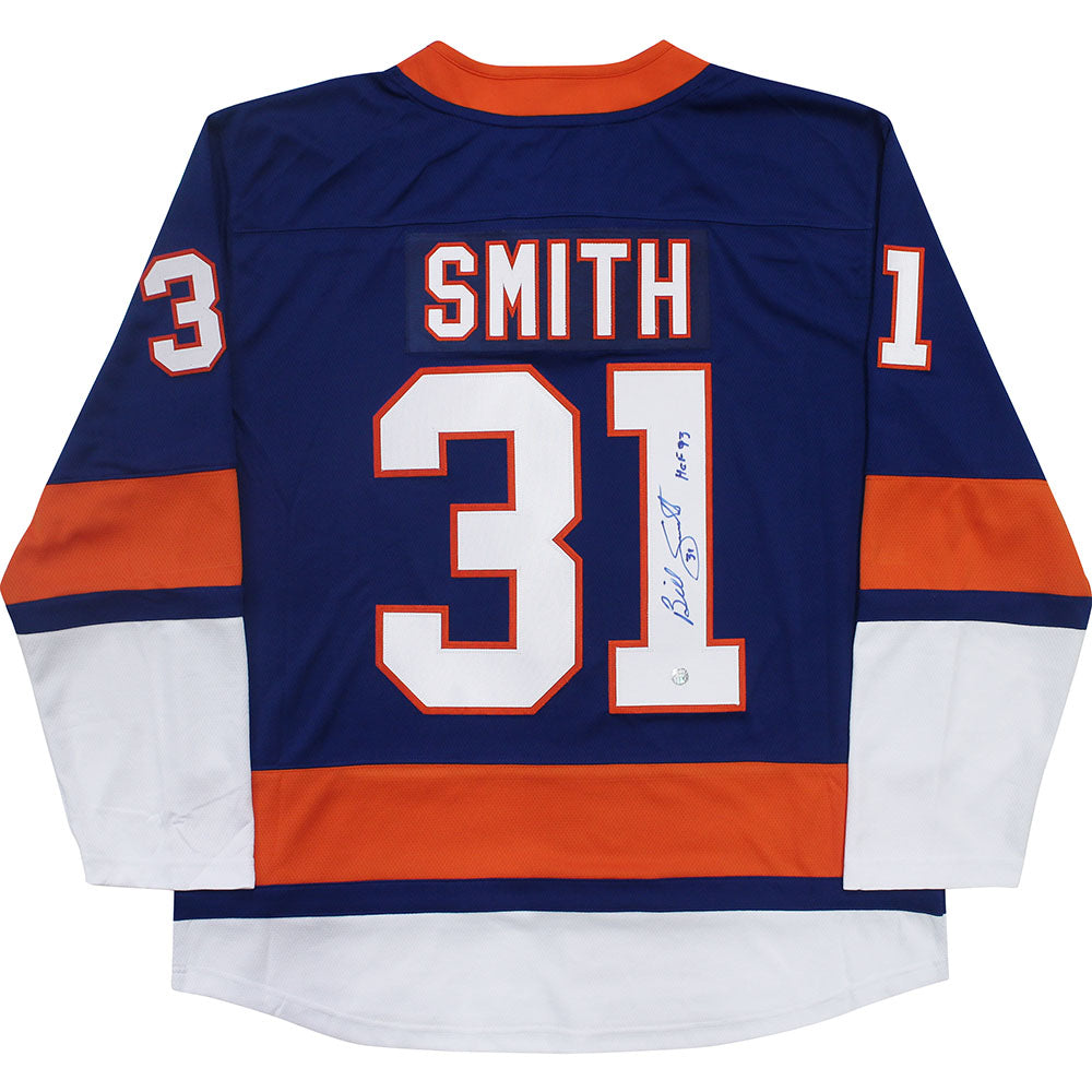 Billy Smith Autographed New York Islanders Replica Jersey