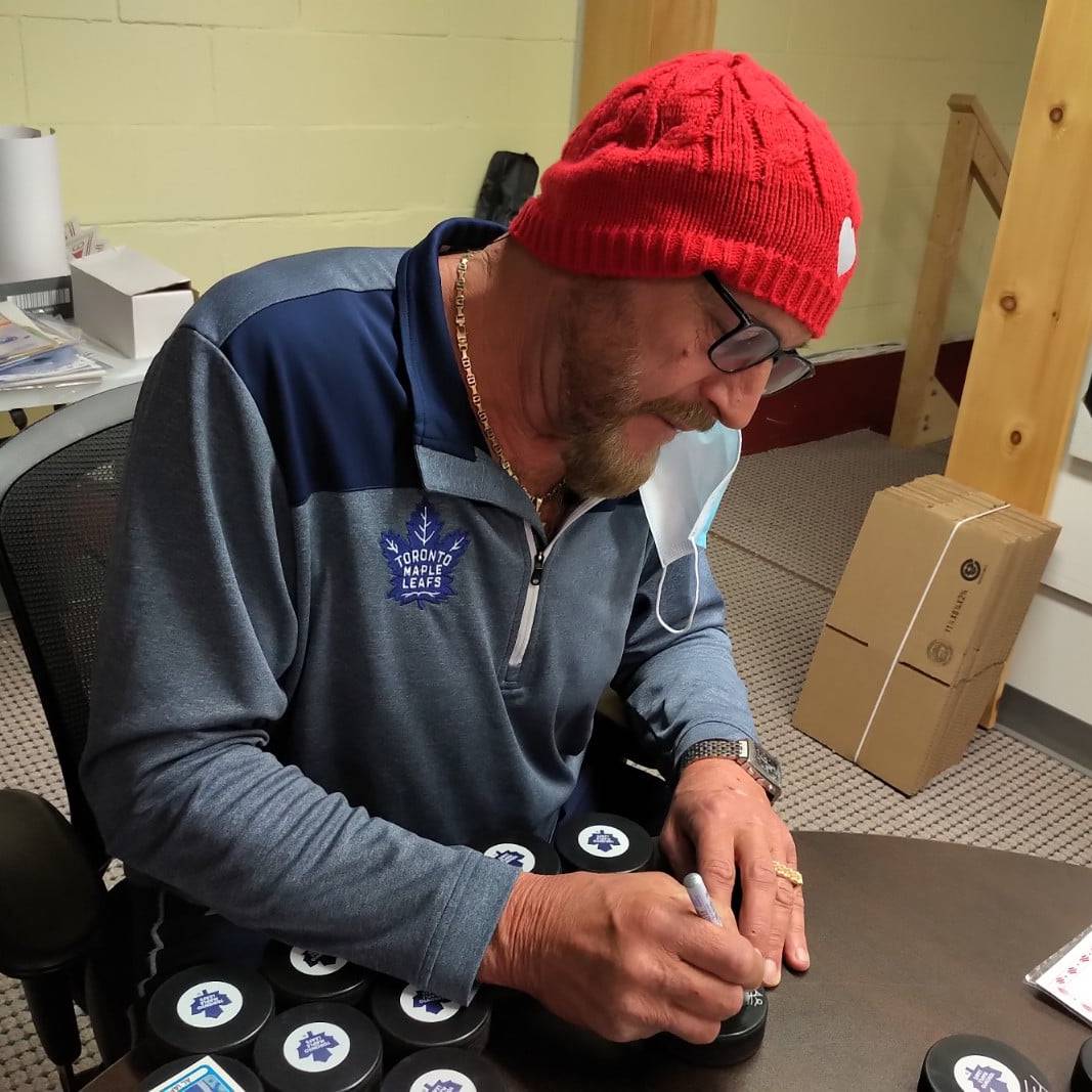 Al Iafrate Autographed Toronto Maple Leafs Puck