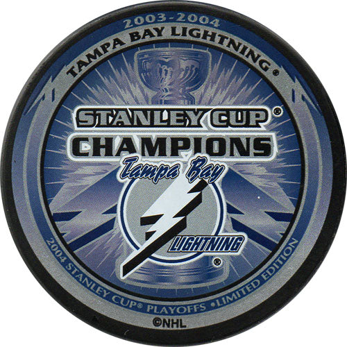 2004 Tampa Bay Lightning Stanley Cup Champions Puck – Frozen Pond