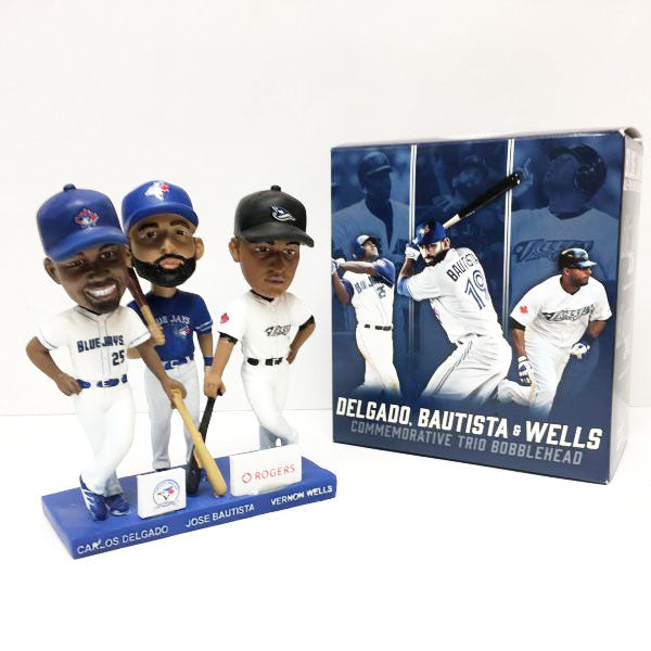 Bautista/Delgado/Wells Toronto Blue Jays 40th Anniversary Bobblehead