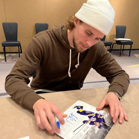 Adrian Kempe Autographed Los Angeles Kings 8X10 Photo (Reverse Retro)