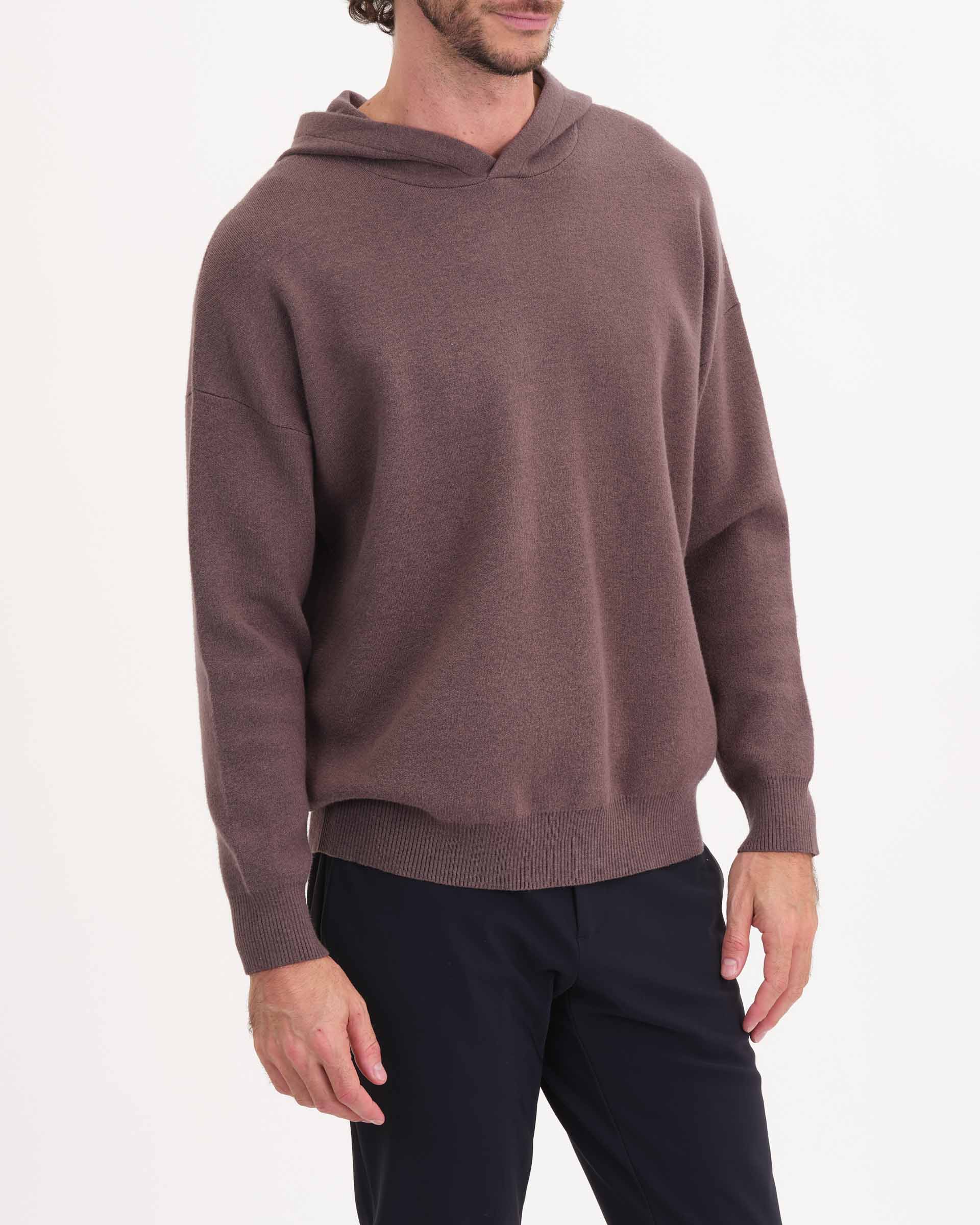 Stretch Knit Pullover Hoodie