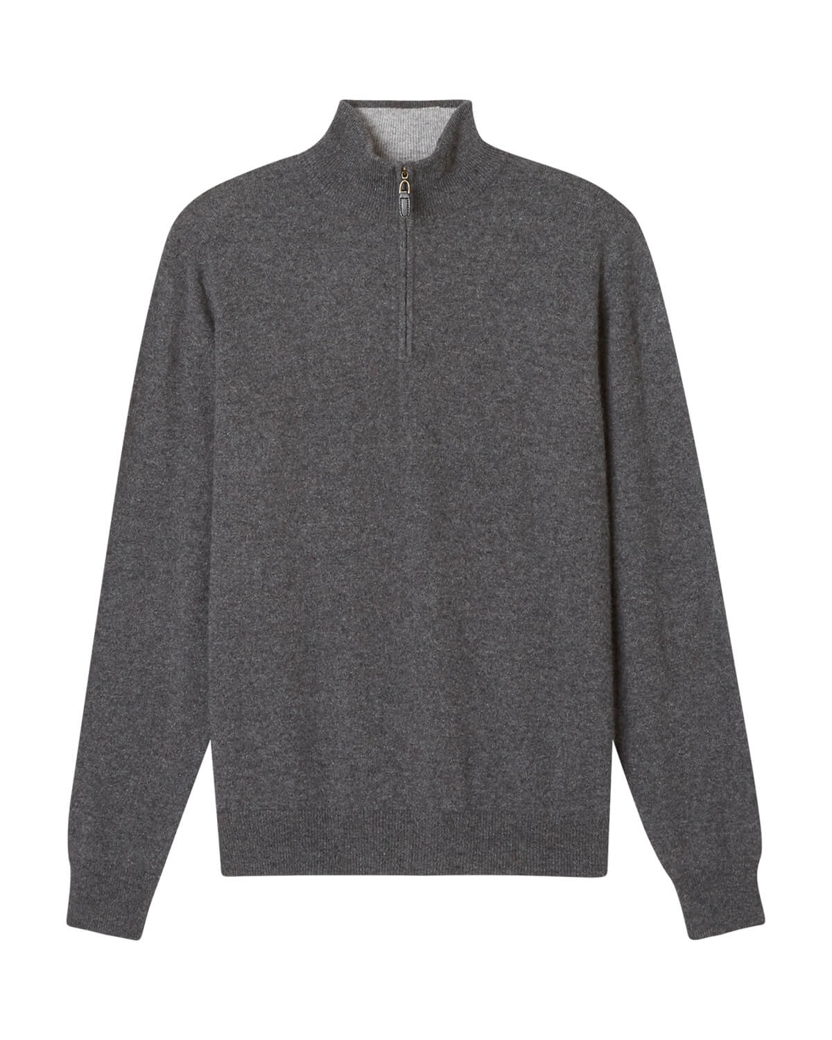 Cashmere Quarter Zip Mock Neck Pullover