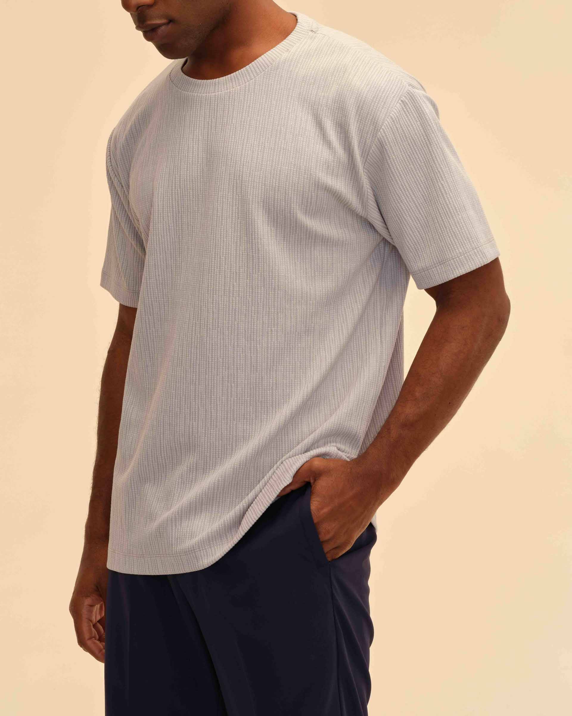 Short Sleeve Jacquard Stretch Tee