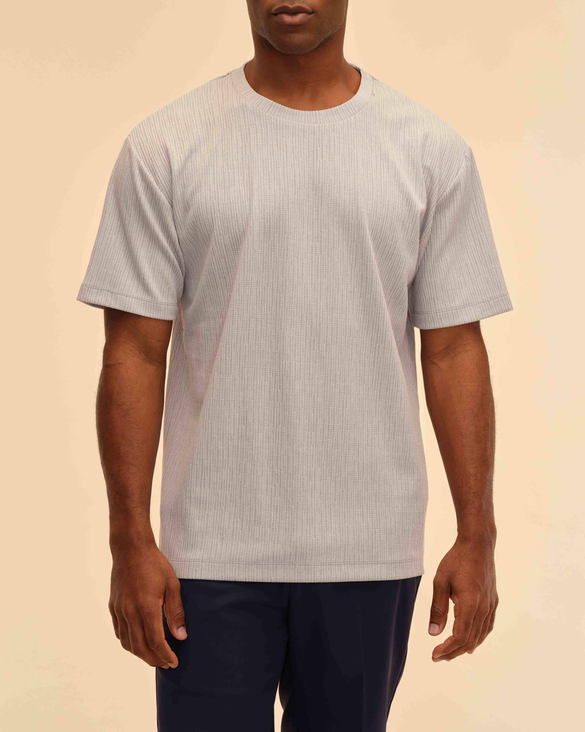 Short Sleeve Jacquard Stretch Tee