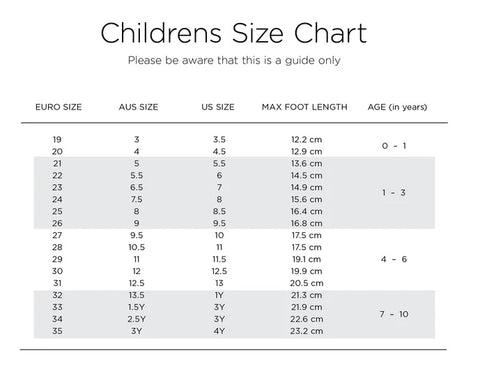 Check Baby Shoe Sizes in NZ| Bobux Shoe Size Chart| Hatch – Hatch Baby ...