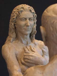 Woman's Face in Clay prior to Bronze Casting I am You