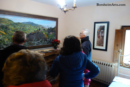 Open House to show off the Mural to locals in Valleriana Castelvecchio and Sorana Tuscany Italy