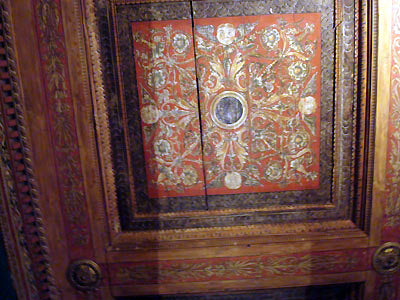 beautifully painted wood ceiling Bardini Museum Florence Italy