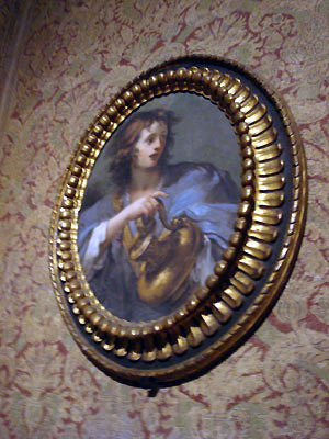 Portrait of a woman in oval frame Bardini Museum Florence Italy