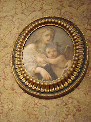 Madonna and Child portraits in round frame Bardini Museum Florence Italy