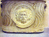 Stone planter - three portraits Museo Bardini - Florence, Italy