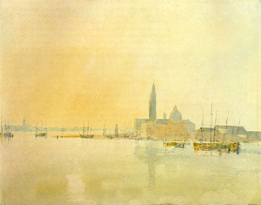 "San Giorgio Maggiore - Early Morning" 1819 Watercolor @ 22 x 29 cm by JMW Turner