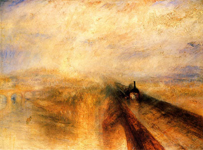 "Rain, Steam And Speed - The Great Western Railway" 1844 oil on canvas @ 91 x 122 cm by JMW Turner oil painting