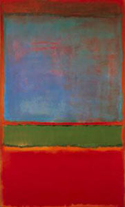 "Violet, Green, Red" 1951 painting by Mark Rothko