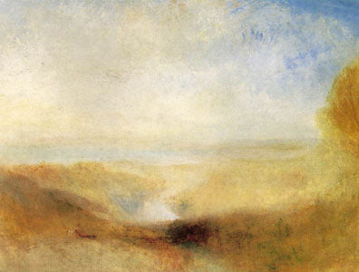 "Landscape with Distant River and Bay" circa 1840-50 94 x 124 cm oil painting by JMW Turner