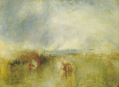 "Procession of Boats with Distant Smoke - Venice" c. 1845 90 x 121 cm oil painting by JMW Turner