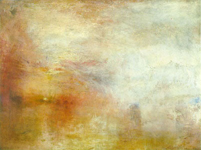 "Sun Setting Over a Lake" c. 1840 91 x 123 cm oil painting by JMW Turner