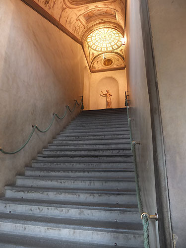 [Staircase Ceiling Art in Palazzo Vecchio Museum in Florence Italy]