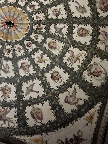 [Ceiling Art Detail in Palazzo Vecchio Museum in Florence Italy]