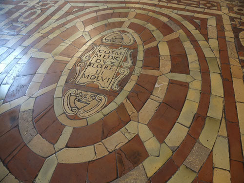 [Floor Mosaic Art in Palazzo Vecchio Florence Italy] 