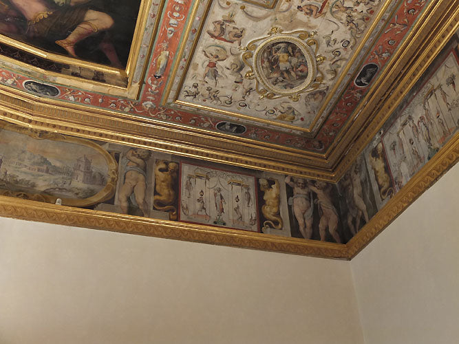 [Ceiling Art in Palazzo Vecchio Museum in Florence Italy]