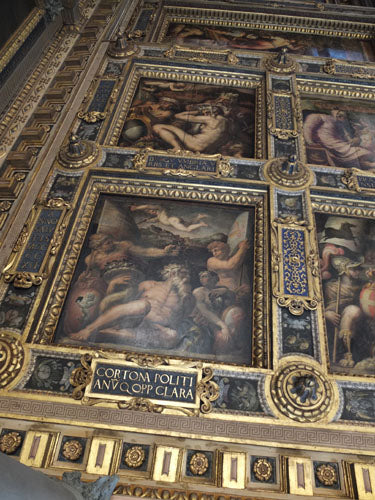  [Ceiling Art in Palazzo Vecchio in Florence Italy]