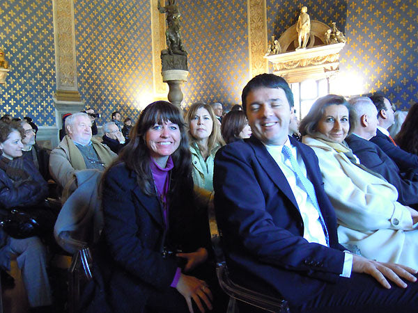 Then Mayor of Florence, Matteo Renzi at event in Palazzo Vecchio